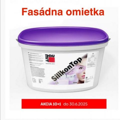 Akcia Fasádna omietka Baumit: 10 + 1 vedro za 1 €